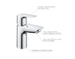 Grohe Start Edge - Umyvadlová baterie s výpustí Push-Open, chrom 24199001
