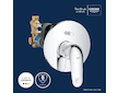 Grohe Swift - Baterie pod omítku, pro 2 spotřebiče, s tělesem, chrom 24336001