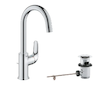 Grohe Swift - Umyvadlová baterie, s výpustí, studený start, chrom 24330001