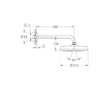 Grohe Tempesta - Hlavová sprcha 210, 1 proud, sprchové rameno 29 cm, chrom 26412000