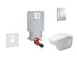 Grohe Uniset - Set předstěnové instalace, klozetu a sedátka D-Code, Rimless, SoftClose, tlačítka Skate Cosmo, chrom 38643SET-KK