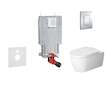 Grohe Uniset - Set předstěnové instalace, klozetu a sedátka ME by Starck, Rimless, SoftClose, tlačítka Skate Cosmo, chrom 38643S