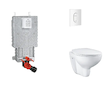 Grohe Uniset - Set předstěnové instalace, klozetu, sedátka SoftClose a tlačítka Arena Cosmopolitan, alpská bílá SANI15BB3102