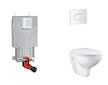 Grohe Uniset - Set předstěnové instalace, klozetu, sedátka SoftClose a tlačítka Arena Cosmopolitan, alpská bílá SANI15BB3104
