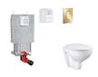 Grohe Uniset - Set předstěnové instalace, klozetu, sedátka SoftClose a tlačítka Arena Cosmopolitan S, Cool Sunrise SANI15BB4105