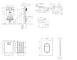 Grohe Uniset - Set předstěnové instalace, klozetu, sedátka SoftClose a tlačítka Arena Cosmopolitan S, kartáčovaný Hard Graphite 
