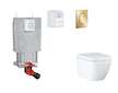 Grohe Uniset - Set předstěnové instalace, klozetu, sedátka SoftClose a tlačítka Arena Cosmopolitan S, Triple Vortex, Cool Sunris