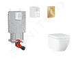 Grohe Uniset - Set předstěnové instalace, klozetu, sedátka SoftClose a tlačítka Arena Cosmopolitan S, Triple Vortex, kartáčovaný