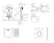 Grohe Uniset - Set předstěnové instalace, klozetu, sedátka SoftClose a tlačítka Arena Cosmopolitan S, Triple Vortex, kartáčovaný