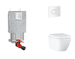Grohe Uniset - Set předstěnové instalace, klozetu, sedátka SoftClose a tlačítka Arena Cosmopolitan, Triple Vortex, alpská bílá S