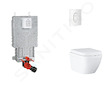 Grohe Uniset - Set předstěnové instalace, klozetu, sedátka SoftClose a tlačítka Arena Cosmopolitan, Triple Vortex, alpská bílá S