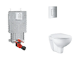Grohe Uniset - Set předstěnové instalace, klozetu, sedátka SoftClose a tlačítka Skate Cosmopolitan, chrom SANI15BB2101