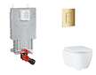 Grohe Uniset - Set předstěnové instalace, klozetu, sedátka SoftClose a tlačítka Skate Cosmopolitan, Cool Sunrise SANI15BB4117