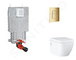 Grohe Uniset - Set předstěnové instalace, klozetu, sedátka SoftClose a tlačítka Skate Cosmopolitan, Cool Sunrise SANI15BB4112