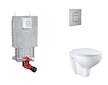 Grohe Uniset - Set předstěnové instalace, klozetu, sedátka SoftClose a tlačítka Skate Cosmopolitan, kartáčovaná nerezová ocel SA