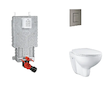 Grohe Uniset - Set předstěnové instalace, klozetu, sedátka SoftClose a tlačítka Skate Cosmopolitan, kartáčovaný Hard Graphite SA