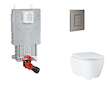 Grohe Uniset - Set předstěnové instalace, klozetu, sedátka SoftClose a tlačítka Skate Cosmopolitan, kartáčovaný Hard Graphite SA