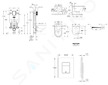 Grohe Uniset - Set předstěnové instalace, klozetu, sedátka SoftClose a tlačítka Skate Cosmopolitan, kartáčovaný Hard Graphite SA