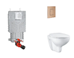 Grohe Uniset - Set předstěnové instalace, klozetu, sedátka SoftClose a tlačítka Skate Cosmopolitan, kartáčovaný Warm Sunset SANI