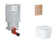 Grohe Uniset - Set předstěnové instalace, klozetu, sedátka SoftClose a tlačítka Skate Cosmopolitan, kartáčovaný Warm Sunset SANI