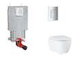 Grohe Uniset - Set předstěnové instalace, klozetu, sedátka SoftClose a tlačítka Skate Cosmopolitan, matný chrom SANI15BB2111