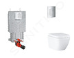 Grohe Uniset - Set předstěnové instalace, klozetu, sedátka SoftClose a tlačítka Skate Cosmopolitan, Triple Vortex, chrom SANI15B