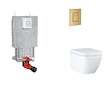 Grohe Uniset - Set předstěnové instalace, klozetu, sedátka SoftClose a tlačítka Skate Cosmopolitan, Triple Vortex, kartáčovaný C