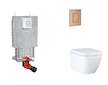 Grohe Uniset - Set předstěnové instalace, klozetu, sedátka SoftClose a tlačítka Skate Cosmopolitan, Triple Vortex, kartáčovaný W