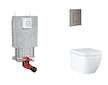 Grohe Uniset - Set předstěnové instalace, klozetu, sedátka SoftClose a tlačítka Skate Cosmopolitan, Triple Vortex, kartáčovaný H