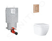 Grohe Uniset - Set předstěnové instalace, klozetu, sedátka SoftClose a tlačítka Skate Cosmopolitan, Triple Vortex, kartáčovaný W