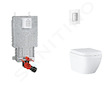 Grohe Uniset - Set předstěnové instalace, klozetu, sedátka SoftClose a tlačítka Skate Cosmopolitan, Triple Vortex, Moon White SA