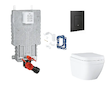 Grohe Uniset - Set předstěnové instalace, klozetu, sedátka SoftClose, tlačítka Even a sady pro vhazování tablet, Triple Vortex, 