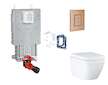 Grohe Uniset - Set předstěnové instalace, klozetu, sedátka SoftClose, tlačítka Skate Cosmopolitan a sady pro vhazování tablet, T