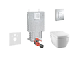 Grohe Uniset - Set předstěnové instalace, sprchovací toalety a sedátka Tece, tlačítka Skate Cosmo, Rimless, SoftClose, chrom 386