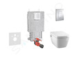 Grohe Uniset - Set předstěnové instalace, sprchovací toalety a sedátka Tece, tlačítka Skate Cosmo, Rimless, SoftClose, chrom 386