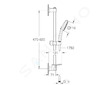 Grohe Vitalio Comfort - Set sprchové hlavice, hadice a tyče s poličkou, 2 proudy, chrom 26929001