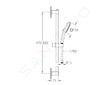 Grohe Vitalio Comfort - Set sprchové hlavice, tyče a hadice, 2 proudy, chrom 26398001