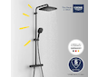 Grohe Vitalio Comfort - Sprchový set s termostatem, 25x25 cm, 2 proudy, matná černá 266962431