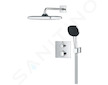 Grohe Vitalio Comfort - Sprchový set s termostatem pod omítku, 25x25 cm, 2 proudy, chrom 34882000