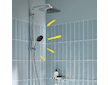 Grohe Vitalio Comfort - Sprchový set s vanovým termostatem, 25x25 cm, 2 proudy, chrom 26984001