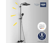 Grohe Vitalio Comfort - Sprchový set s vanovým termostatem, 25x25 cm, 2 proudy, matná černá 269842431
