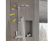 Grohe Vitalio Joy - Sprchový set 310 s termostatem na zeď a poličkou, 3 proudy, chrom 26401001
