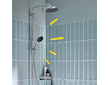 Grohe Vitalio Start - Sprchový set s vanovým termostatem, průměr 25 cm, 2 proudy, chrom 26988001