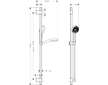 Hansgrohe Activera Select S - Set sprchové hlavice, tyče a hadice, 2 proudy, EcoSmart, matná černá 28050670