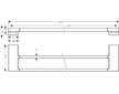Hansgrohe AddStoris - Držák ručníků dvojitý, délka 65 cm, kartáčovaný bronz 41743140