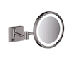 Hansgrohe AddStoris - Kosmetické nástěnné zrcátko s LED osvětlením, kartáčovaný černý chrom 41790340