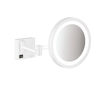 Hansgrohe AddStoris - Kosmetické nástěnné zrcátko s LED osvětlením, matná bílá 41790700