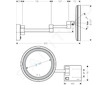 Hansgrohe AddStoris - Kosmetické nástěnné zrcátko s LED osvětlením, matná bílá 41790700