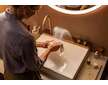 Hansgrohe Avalegra - Umyvadlo 58x48 cm, s termostatickou baterií a sprškou, 2 proudy, bez přepadu, kartáčovaný bronz 22472140