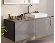 Hansgrohe Avalegra - Umyvadlo 58x48 cm, s termostatickou baterií a sprškou, 2 proudy, bez přepadu, kartáčovaný černý chrom 22472